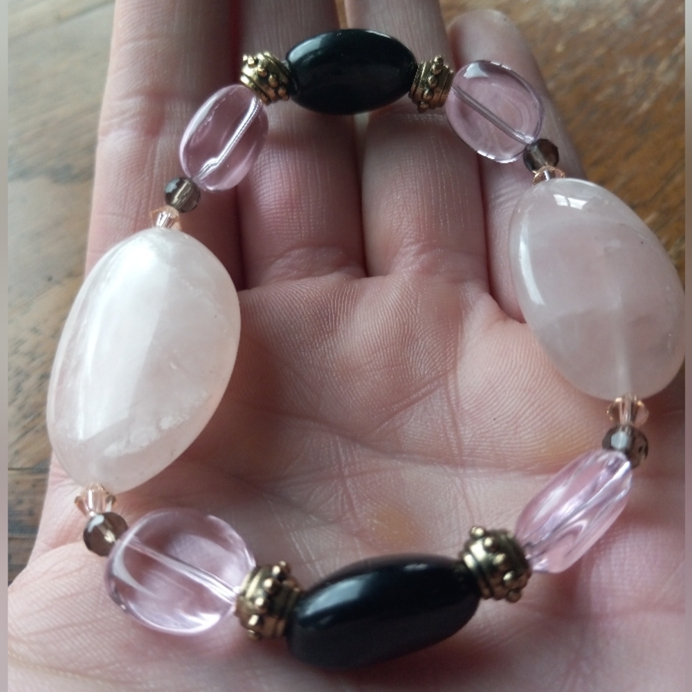 πRose Quartz Crystal Kandi Bracelt!!! - Picture 3 of 3